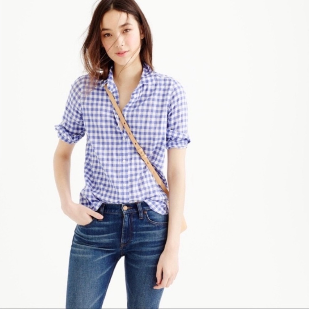 3 for $15! J. Crew Purple Gingham Shirt